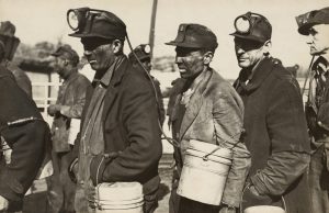 Birmingham Alabama coal miners were unionized by the CIO in 1934 after strikes and resistance from both the industry and state government. 1937 photo by Arthur Rothstein.